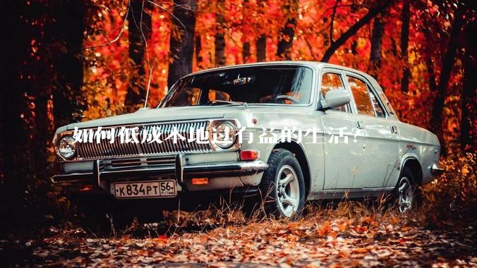 如何低成本地过有益的生活？