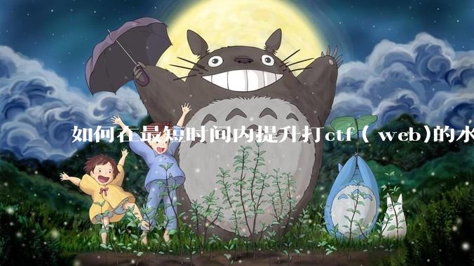 如何在最短时间内提升打ctf（web)的水平？