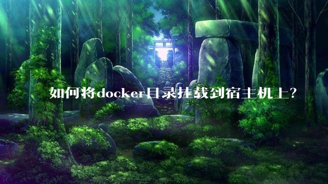 如何将docker目录挂载到宿主机上？